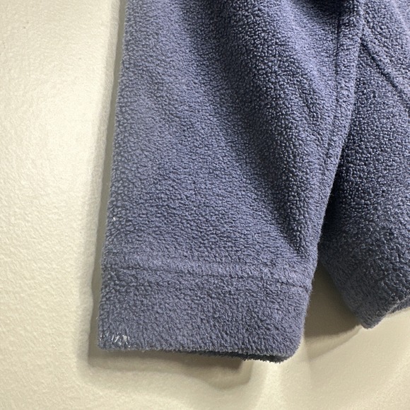 Tommy Bahama Relax Fleece V-Neck  Medium Blue Deep Pile Elastic Bottom Vintage - Picture 2 of 15